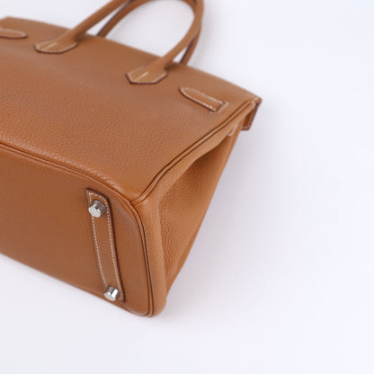 Hermes Birkin 30 Handbag in Togo Gold 2008,corner4