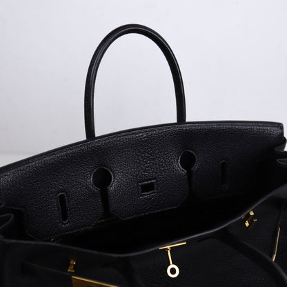 Hermes| Birkin 35 Handbag  Black Coromandel Cherve 2001