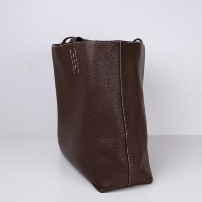 Hermes｜ Double Sens shoulder bag reversible Tote bag Black/Chocolate Togo 2013