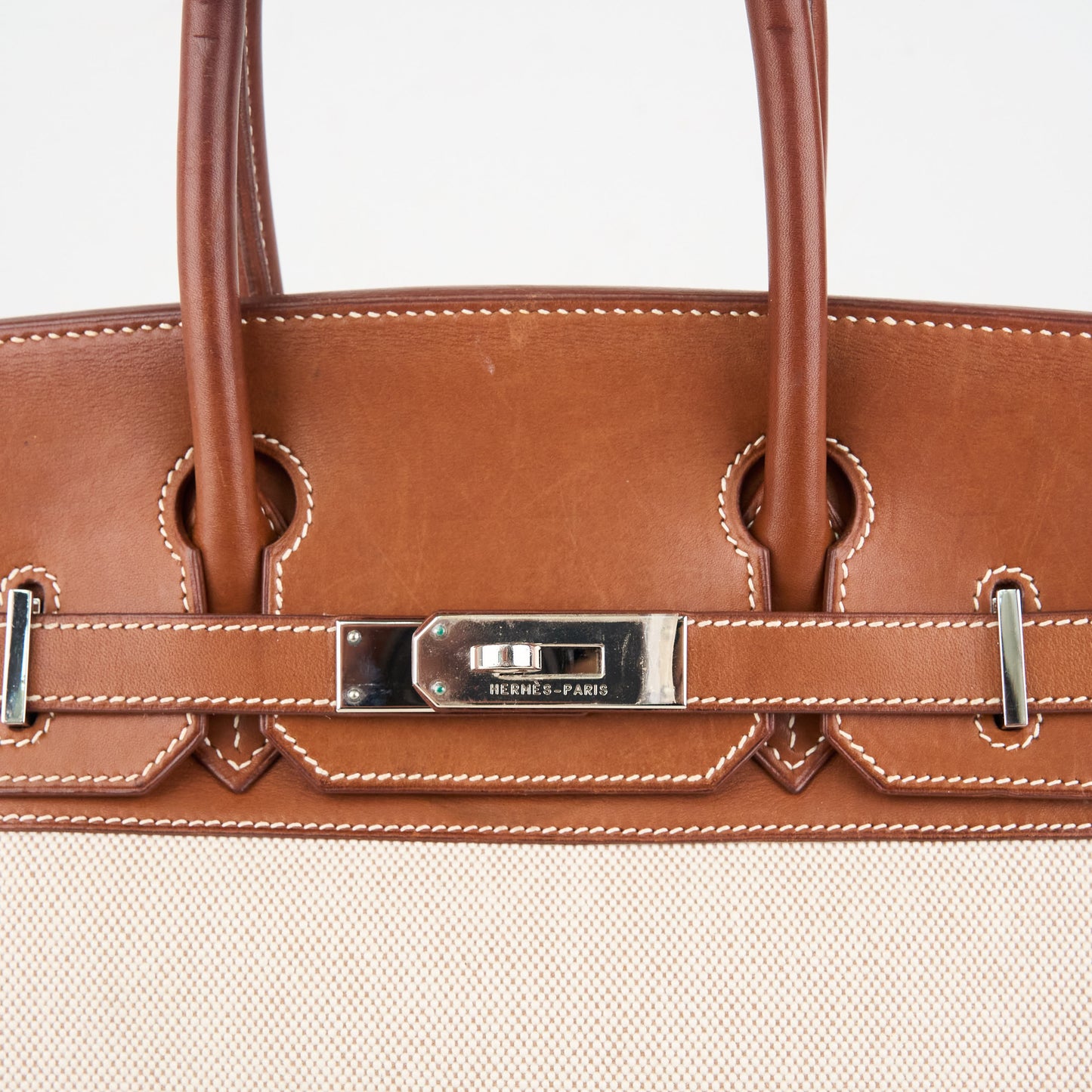 Hermes｜Birkin 30 Handbag  Barenia/Toile Faubourg Canvas 2003