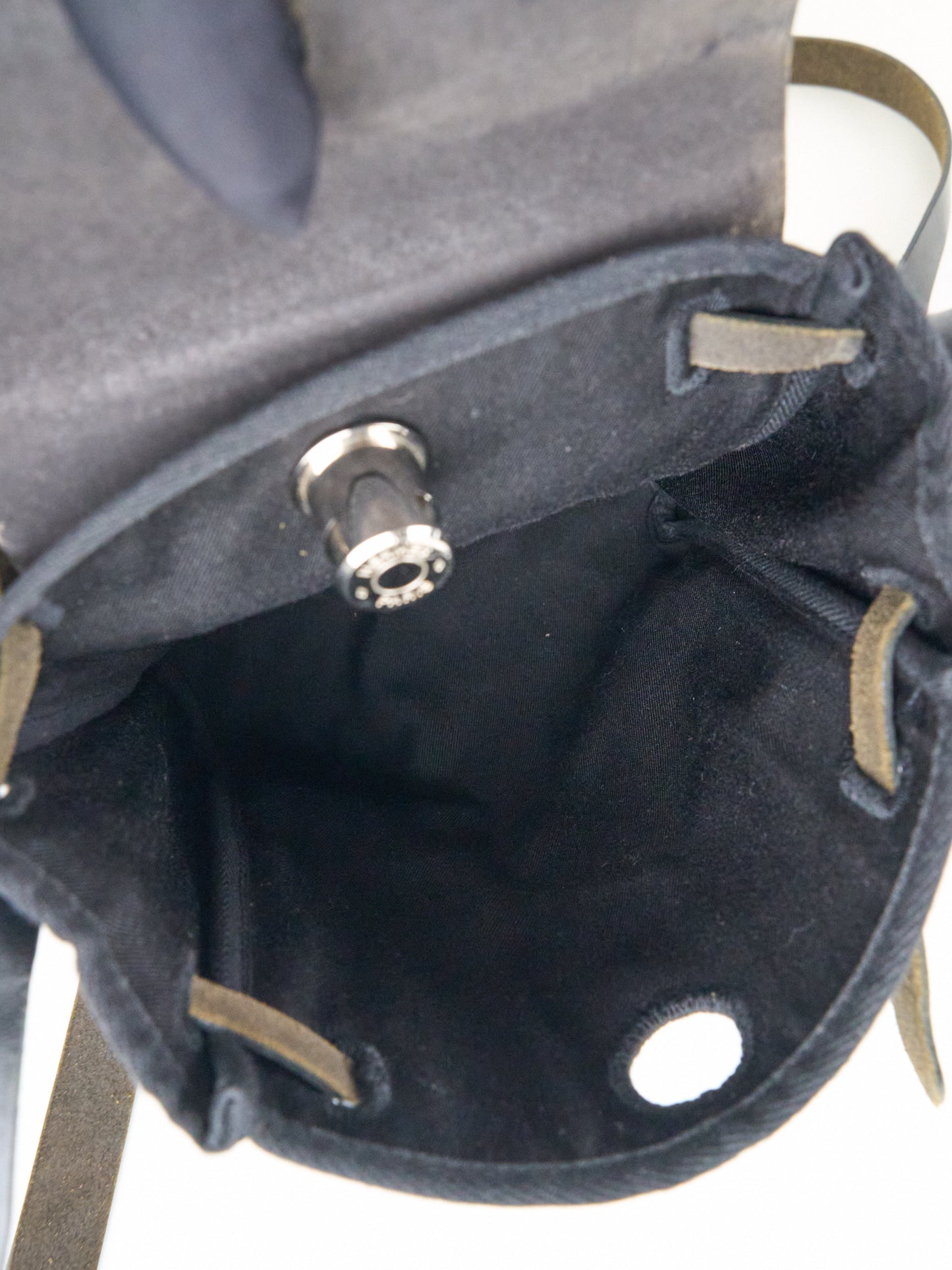 Hermes｜  Mini  Herbag Shoulder Bag Navy Black 2004