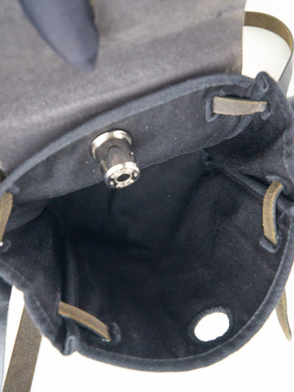 Hermes｜  Mini  Herbag Shoulder Bag Navy Black 2004