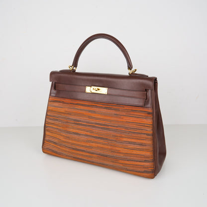 Hermes｜ Kelly 32 Handbag  Box  Calf  Vibrato 2002
