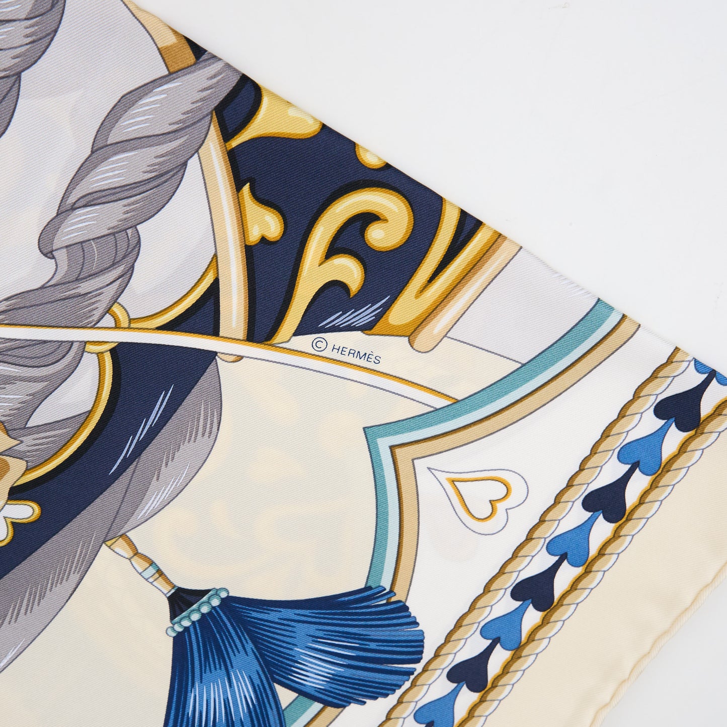 Hermes | Silk Scarf Carre 90 Harnais de Coeur