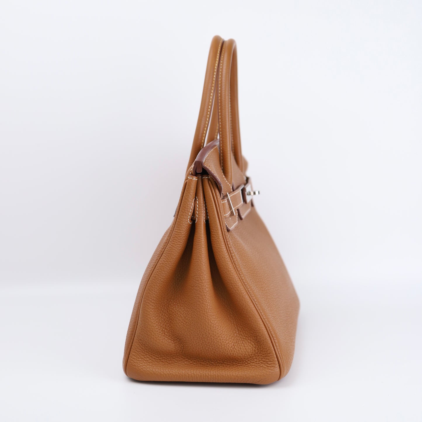 Hermes Birkin 30 Handbag in Togo Gold 2008, left side