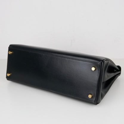 Hermes｜ Kelly32 Handbag  Box Calf  Black 2002