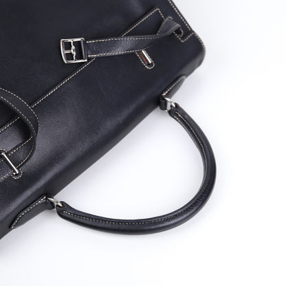 Hermes｜Kelly Flat  Handbag Black Swift 2007