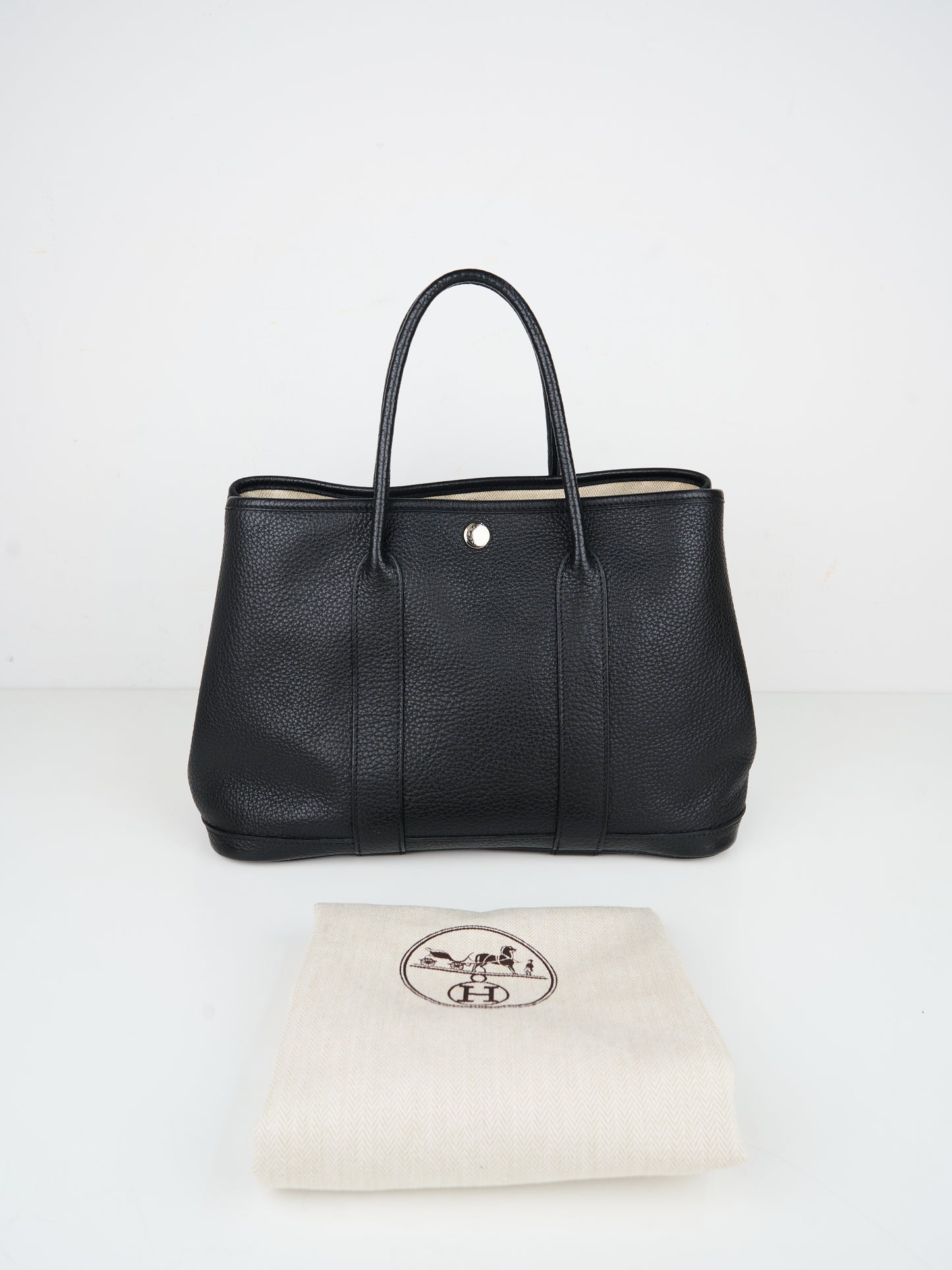 Hermes｜ Garden Party TPM  Black  Vache Country 2007