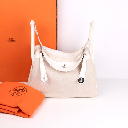 Hermes｜ Lindy 30 2-way Handbag  Black  Swift/Toile 2007