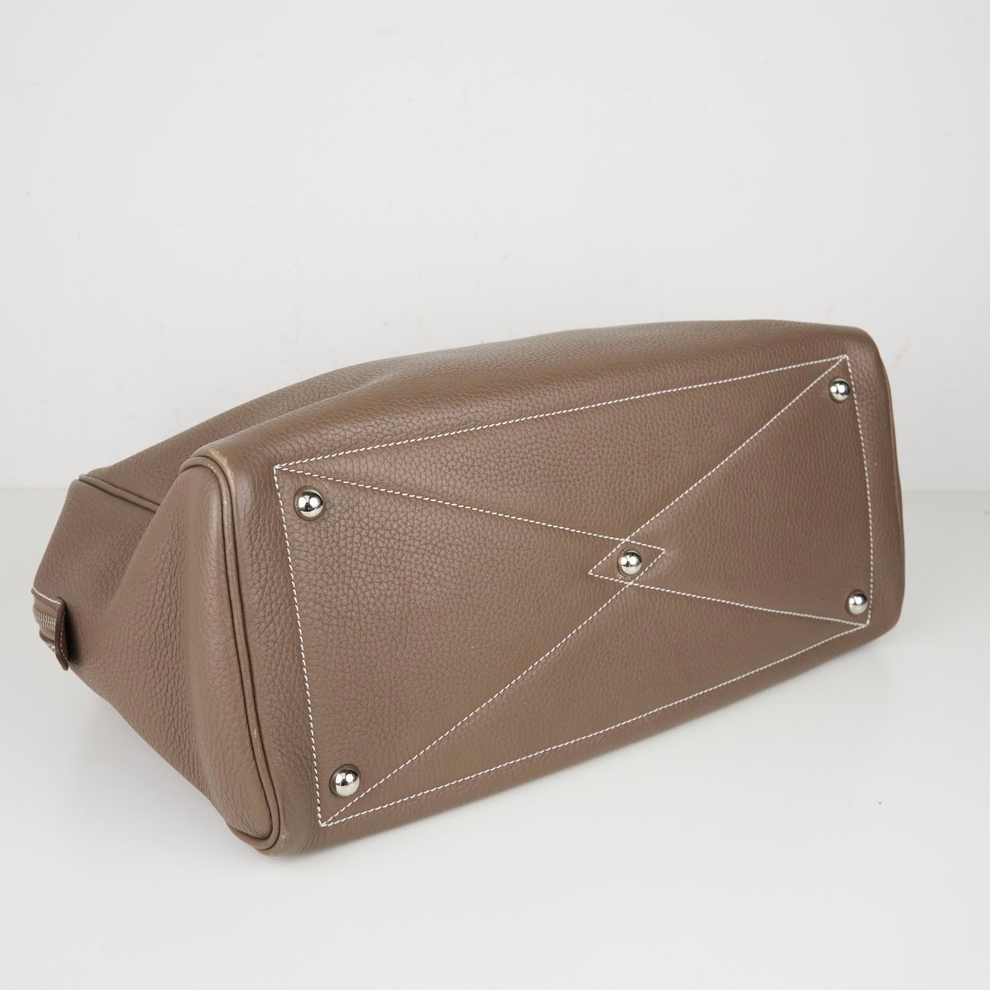 Hermes| Victoria 35 shoulder bag  Etoupe Taurillon Clemence 2016