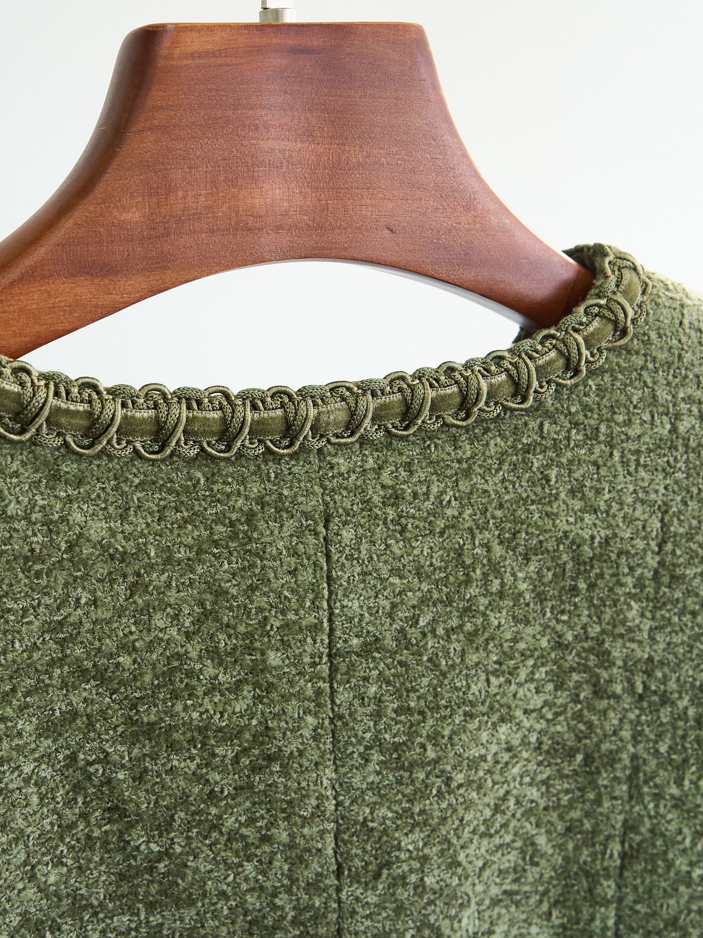Ingeborg| 90s Tweed Jacket  Green Fake pearl button