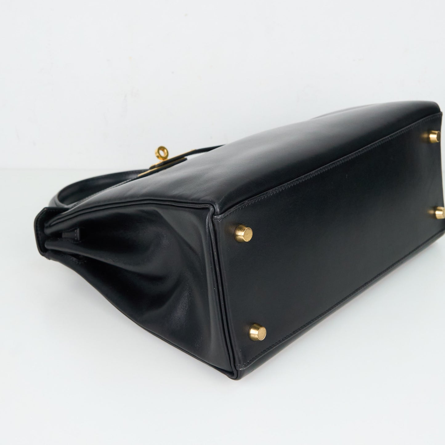 Hermes｜ Kelly28 Handbag Box calf Black 1998