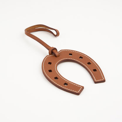 Hermes|Paddock Fer a Cheval Charm Fauve Barenia