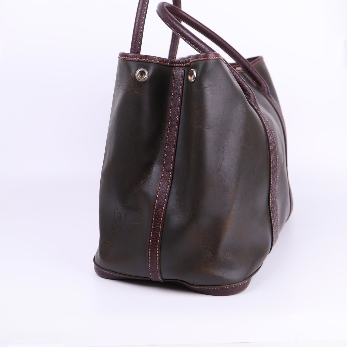 Hermes Amazonia Garden Party PM Handbag, left side