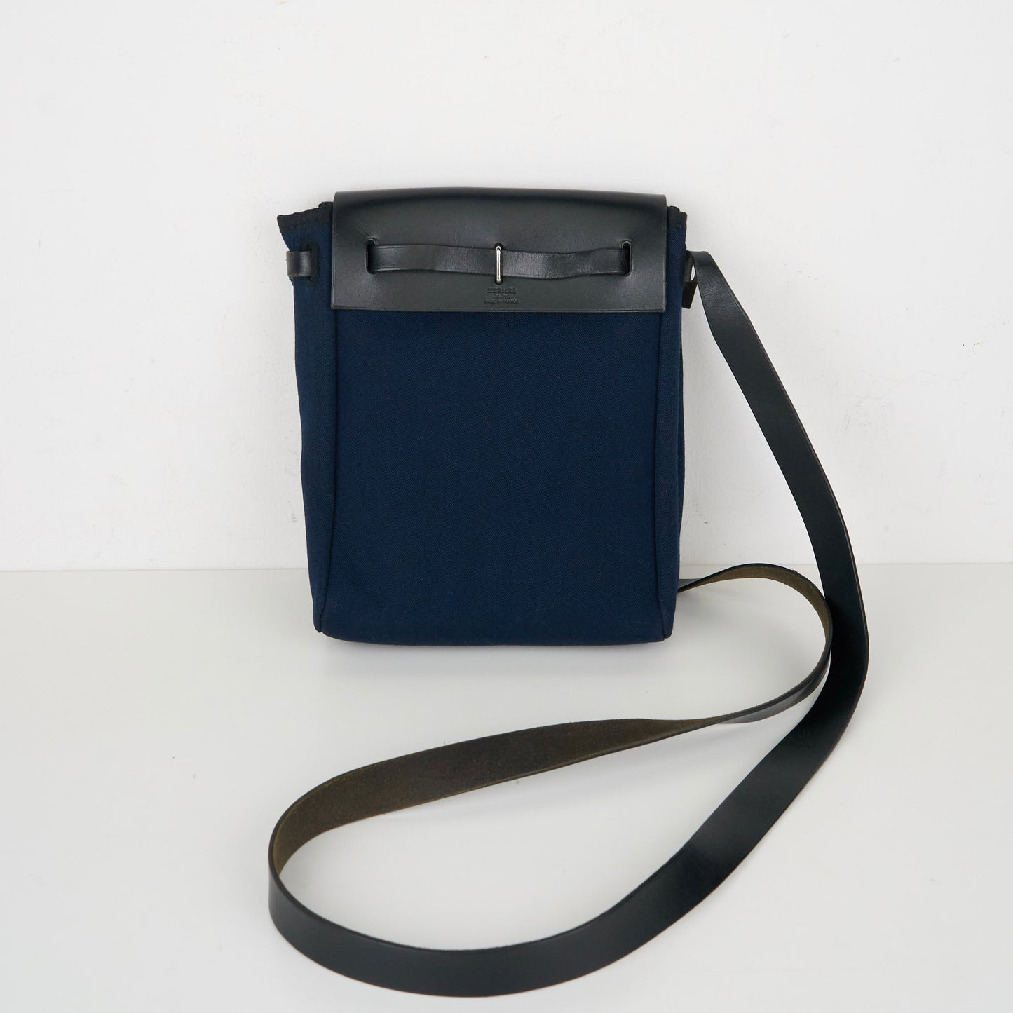 Hermes｜  Mini  Herbag Shoulder Bag Navy Black 2004