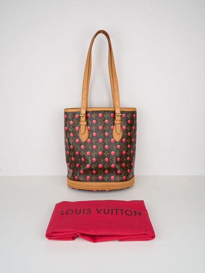 Louis Vuitton X Takashima Murakami 2005 Monogram Cherry  Tote Handbag