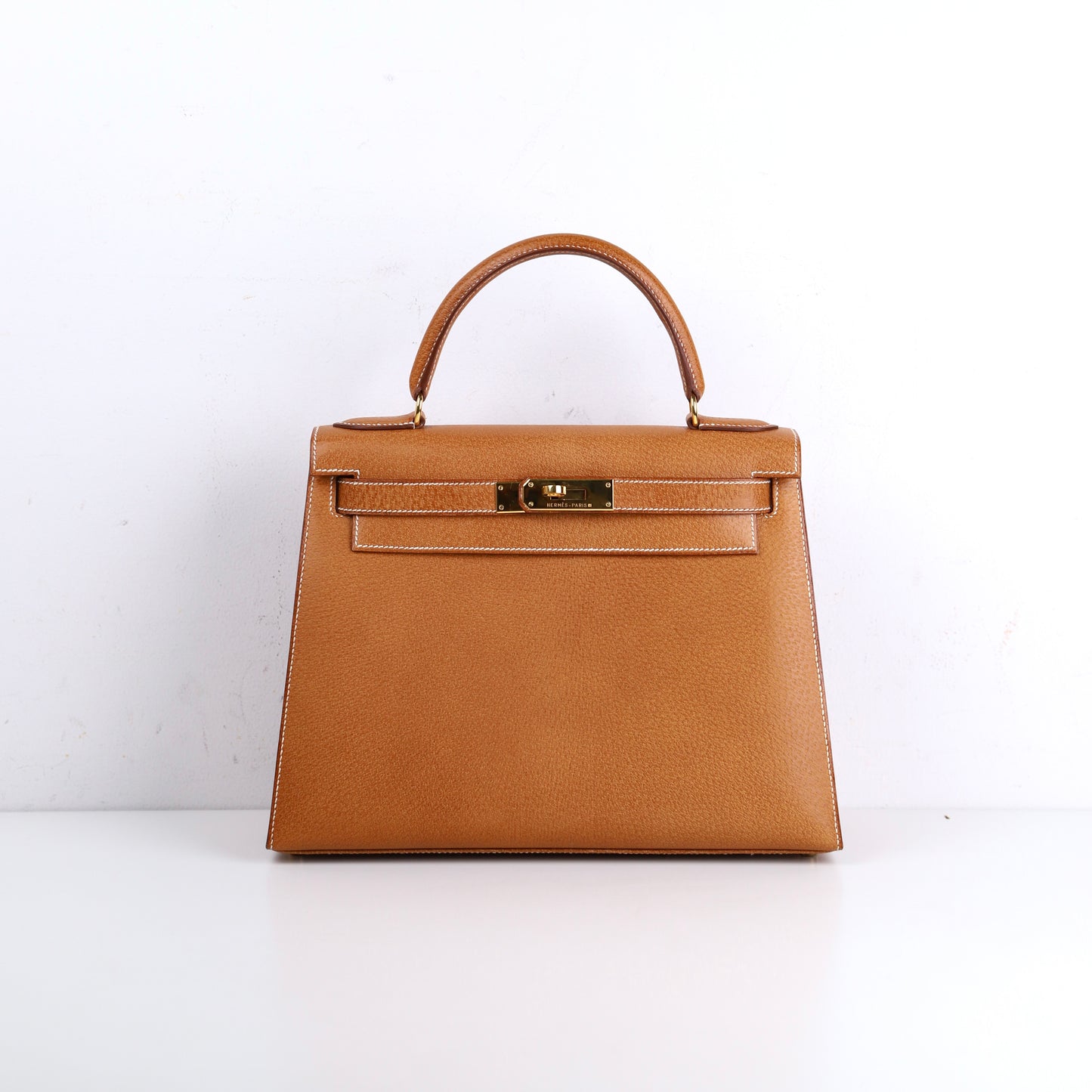 Hermes｜Kelly 28 Handbag Peau De Porc Gold 1994