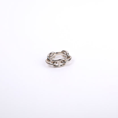 Hermes Sliver Metal Chaine Dancre Ring scarf, left side