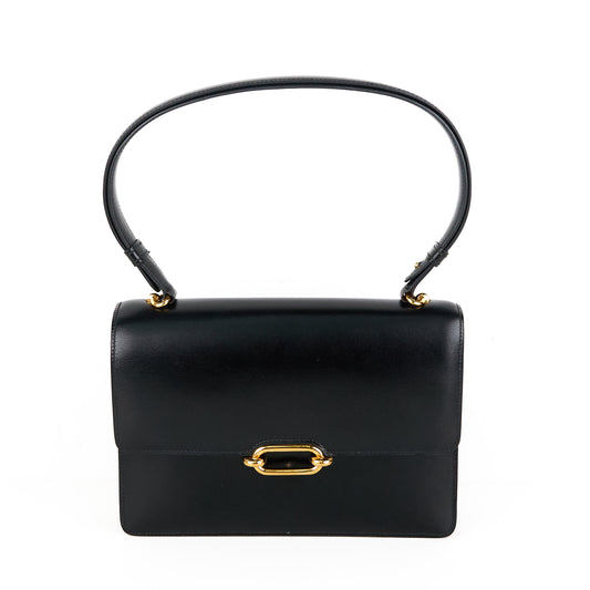 Hermes｜Fonsbelle shoulder bag Box Calf  Black  1989