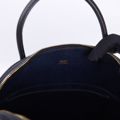 Hermes Bolide 31 in Chevre Bleu Indigo 2000,logo