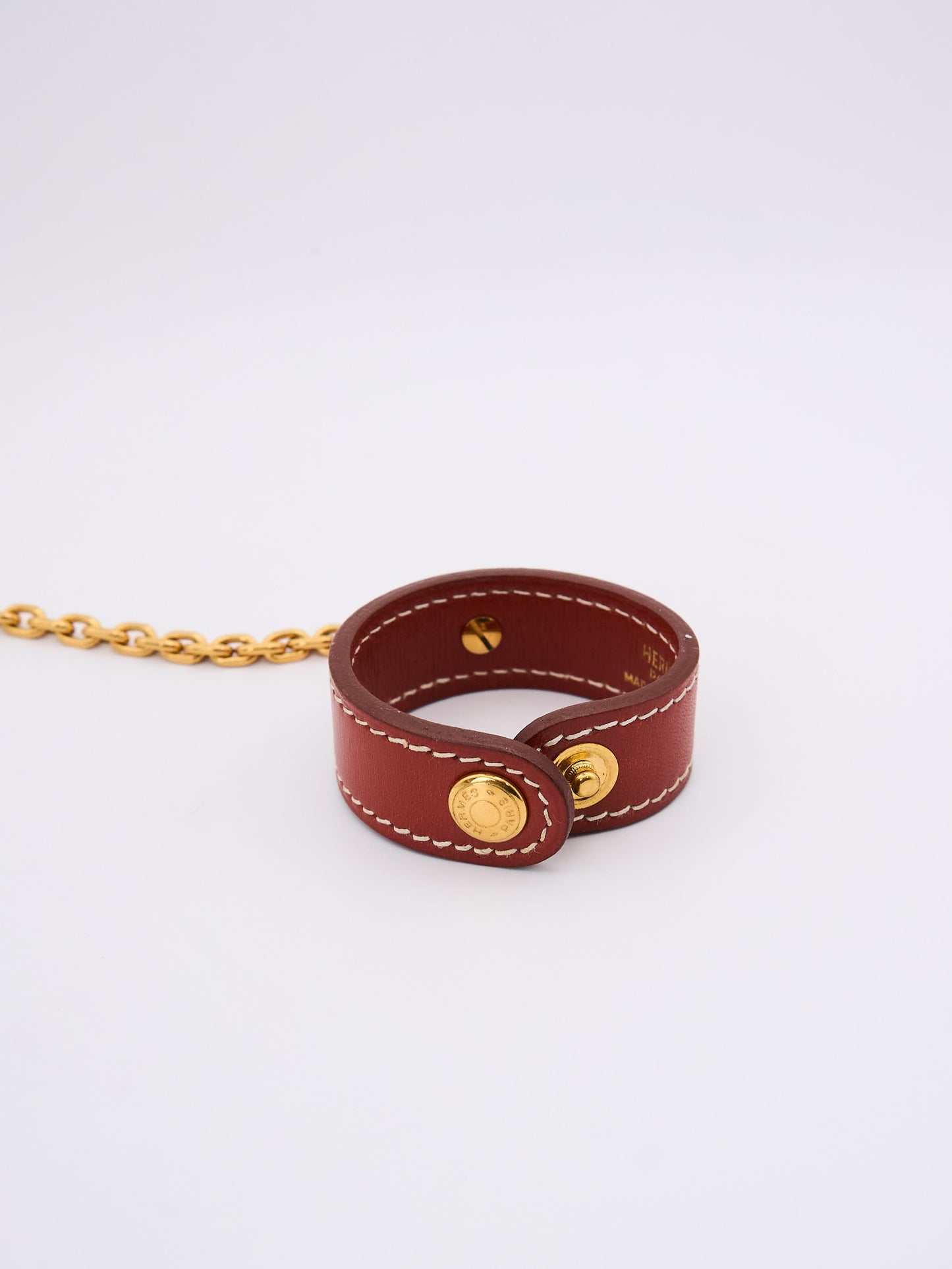 Hermes |Glove Holder Box Calf Brick