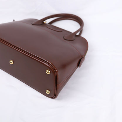Hermes Bolide 31 Handbag in Box Calf Chocolat 2003，corner2