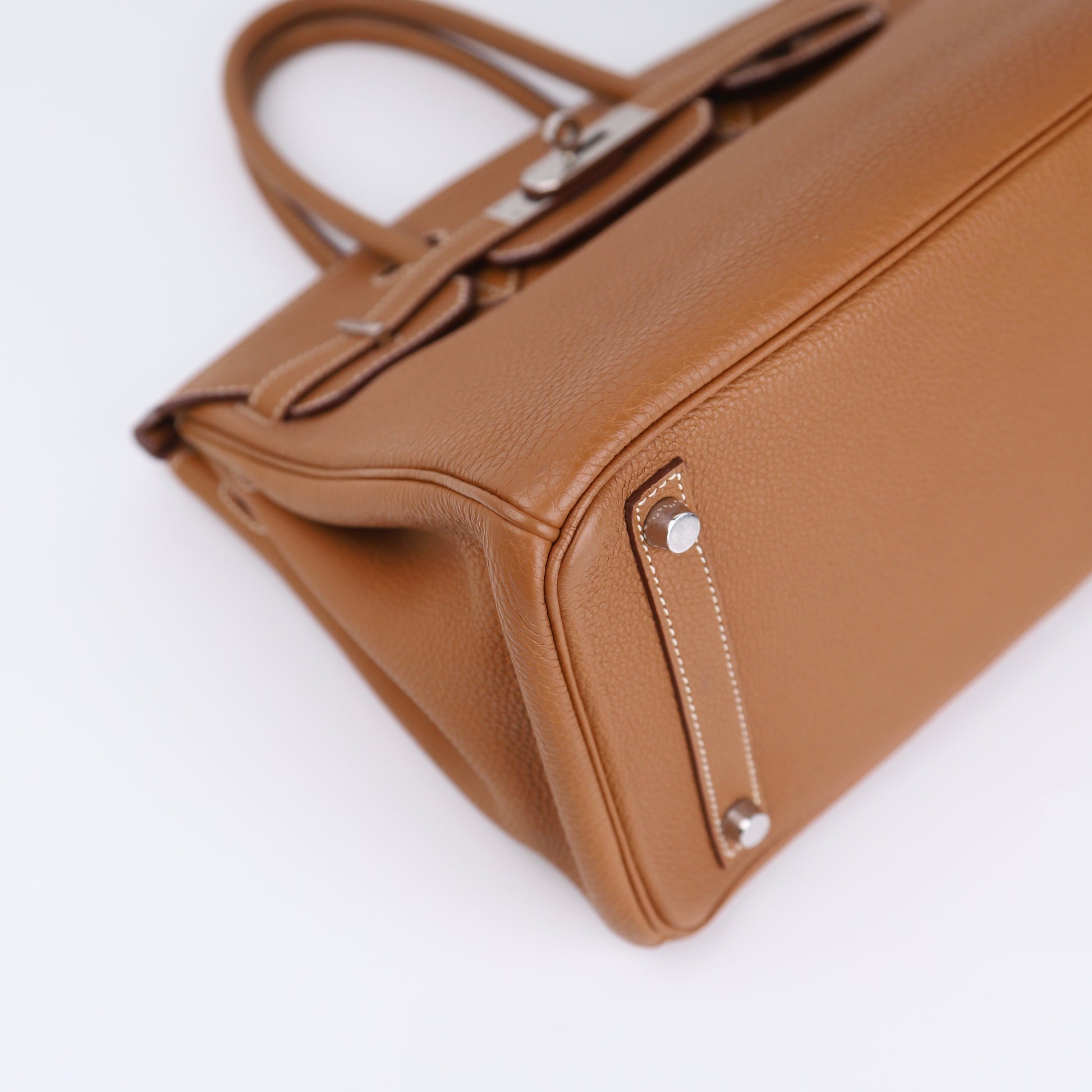 Hermes Birkin 30 Handbag in Togo Gold 2008,corner1
