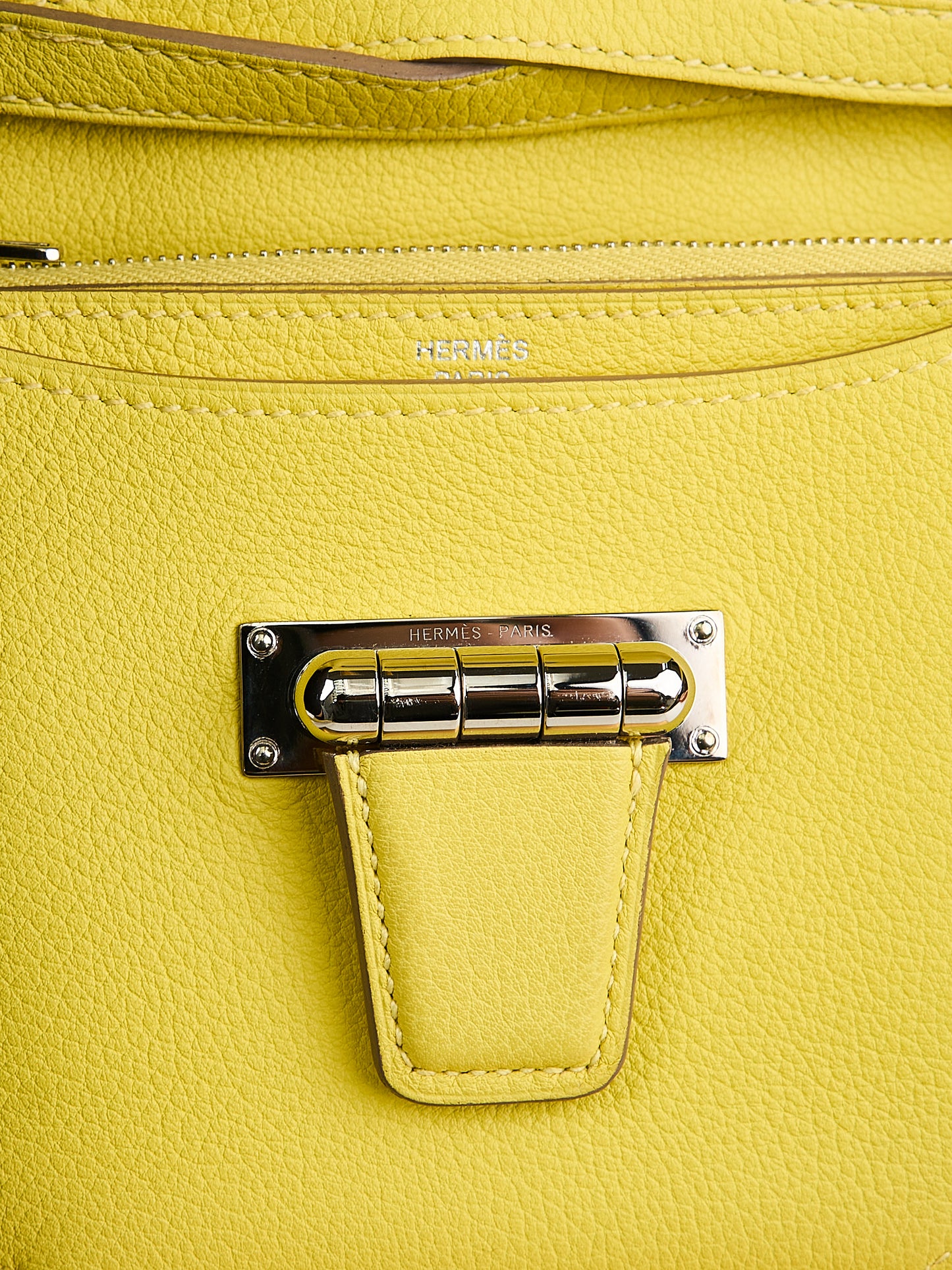 Hermes｜ Convoyeur shoulder bag  Lime Evercolor 2017