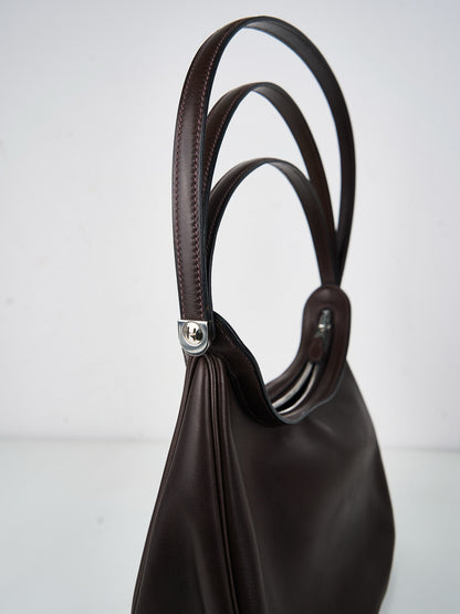 Hermes｜Caporal Handbag Barenia chocolate 2002  Margiela