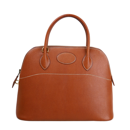 Hermes｜Bolide 31 2-way Handbag Pig Skin Peau De Porc Toffee 2001