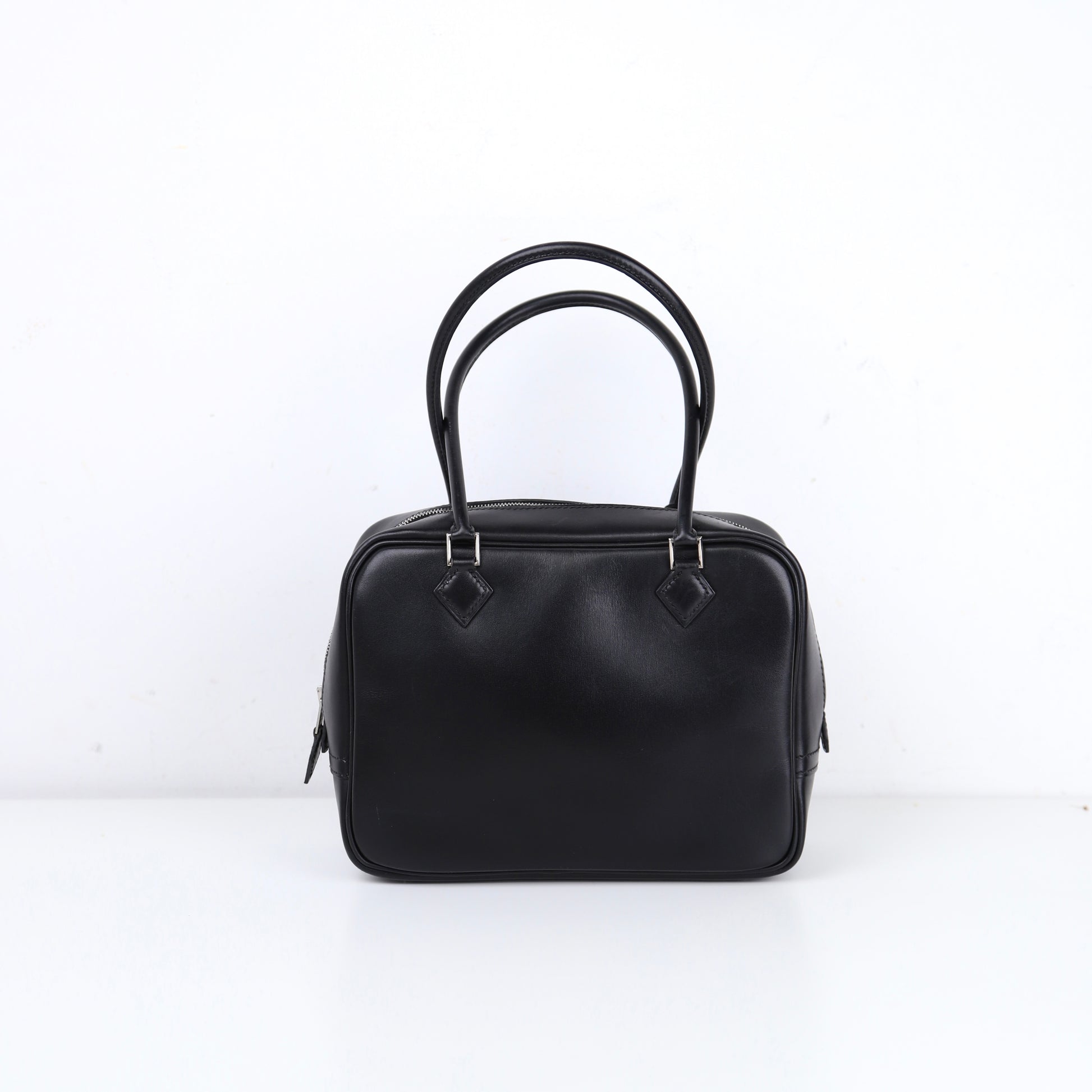 Hermes Plume Mini  Handbag in Box Calf Black 2002, back view