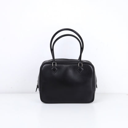 Hermes Plume Mini  Handbag in Box Calf Black 2002, back view