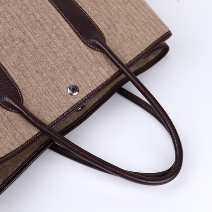 Hermes｜ Limited Garden Party PM Wool/Buffalo Handbag 2006