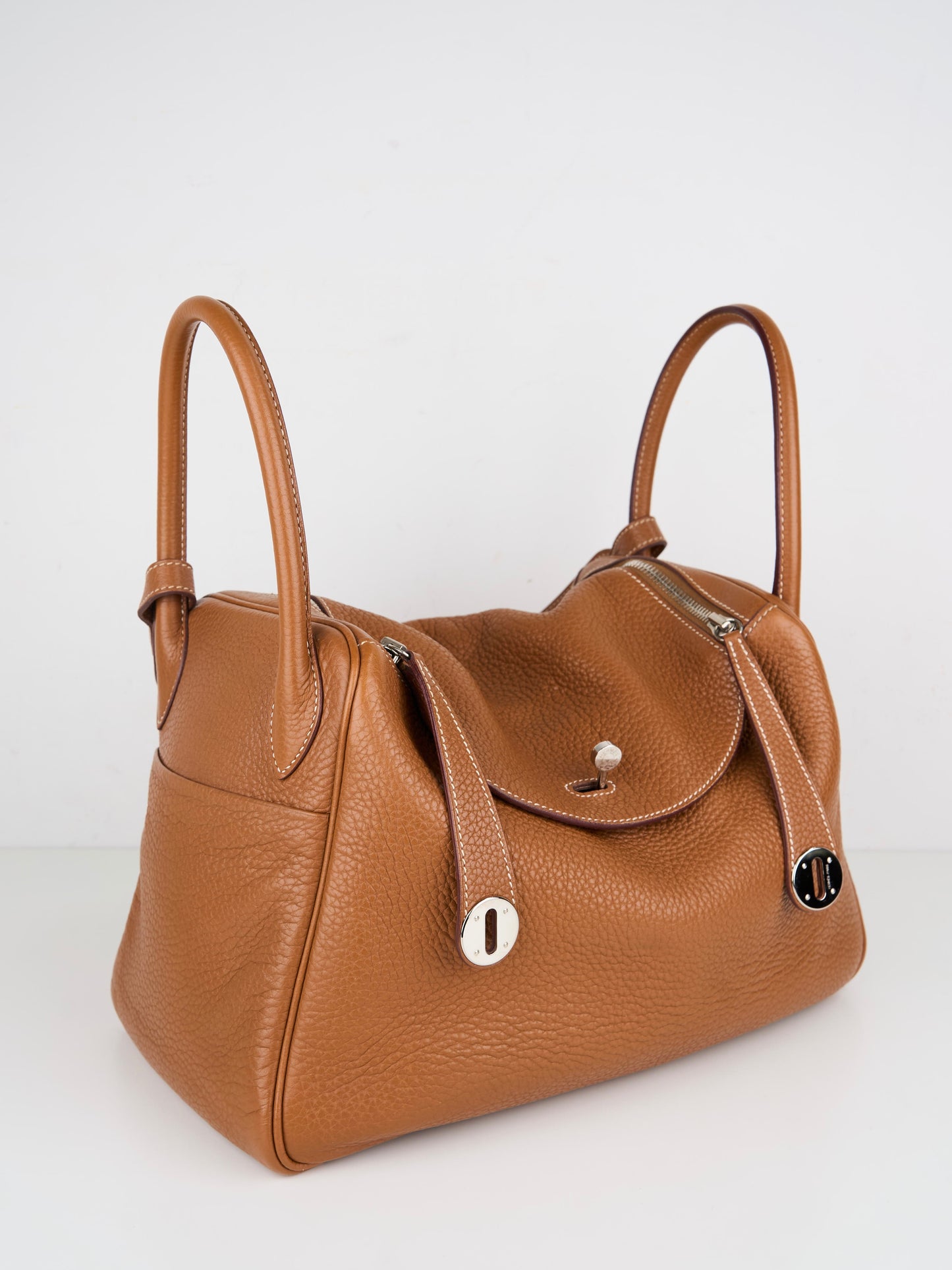 Hermes｜ Lindy 30 Shoulder bag Gold Taurillon Clemence 2014