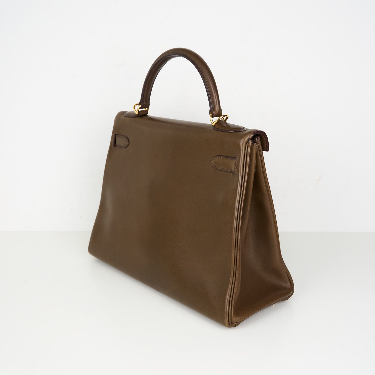 Hermes｜ Kelly 32  Handbag Barenia Vert Olive 2001
