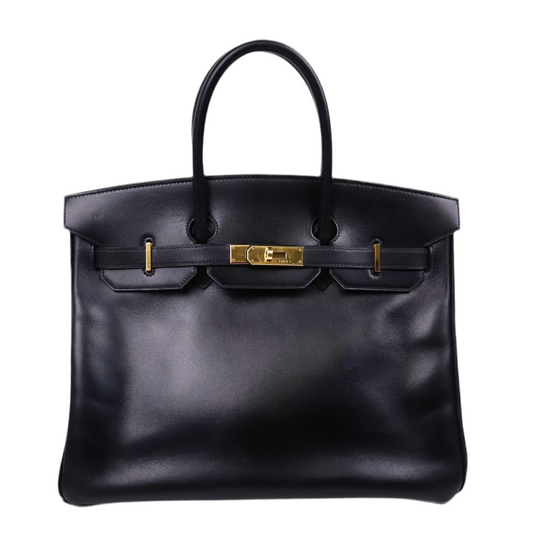 Hermes| Birkin 35 Black Box Calf 2002