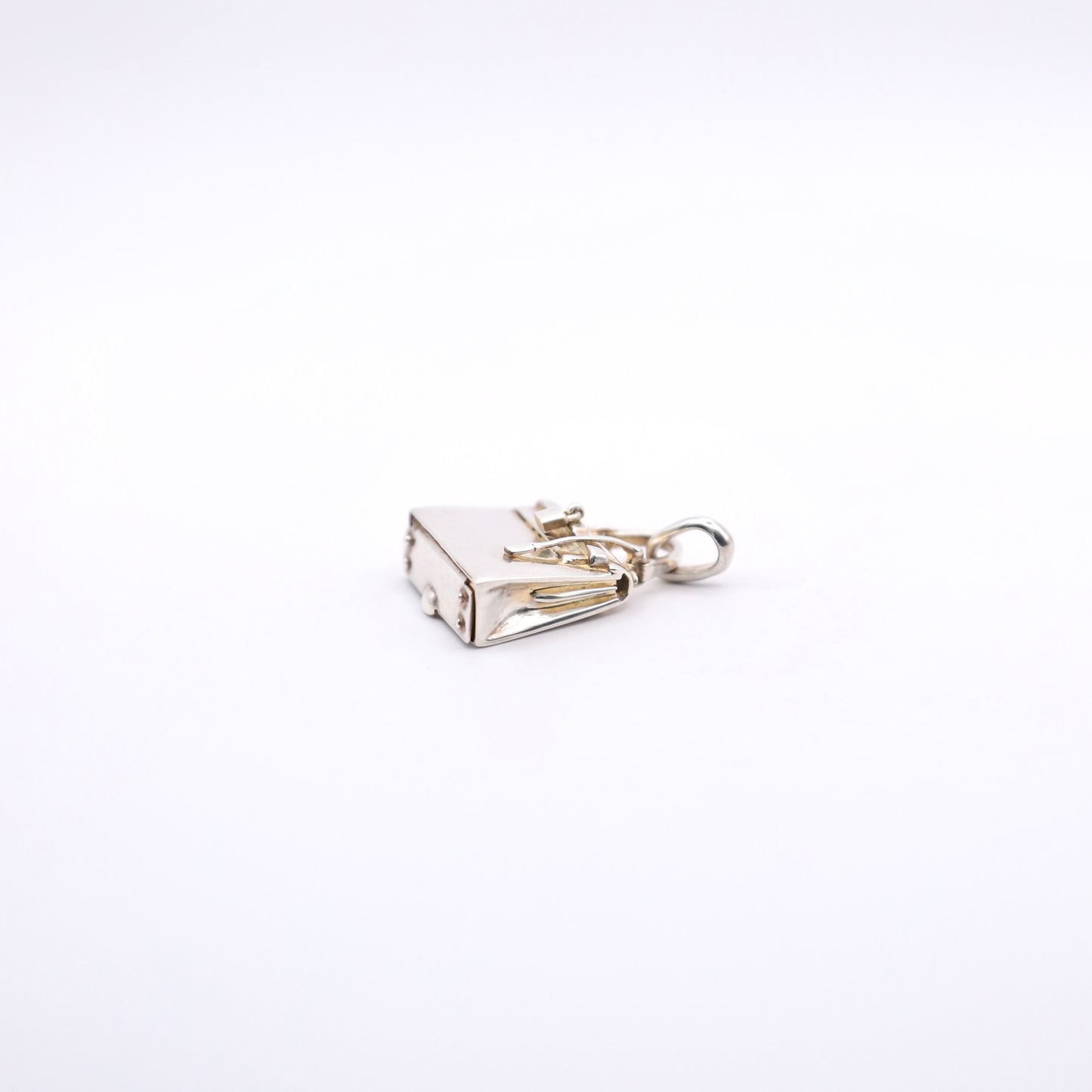 Hermes S925 Silver Kelly Bag Motif Pendant Top，right side