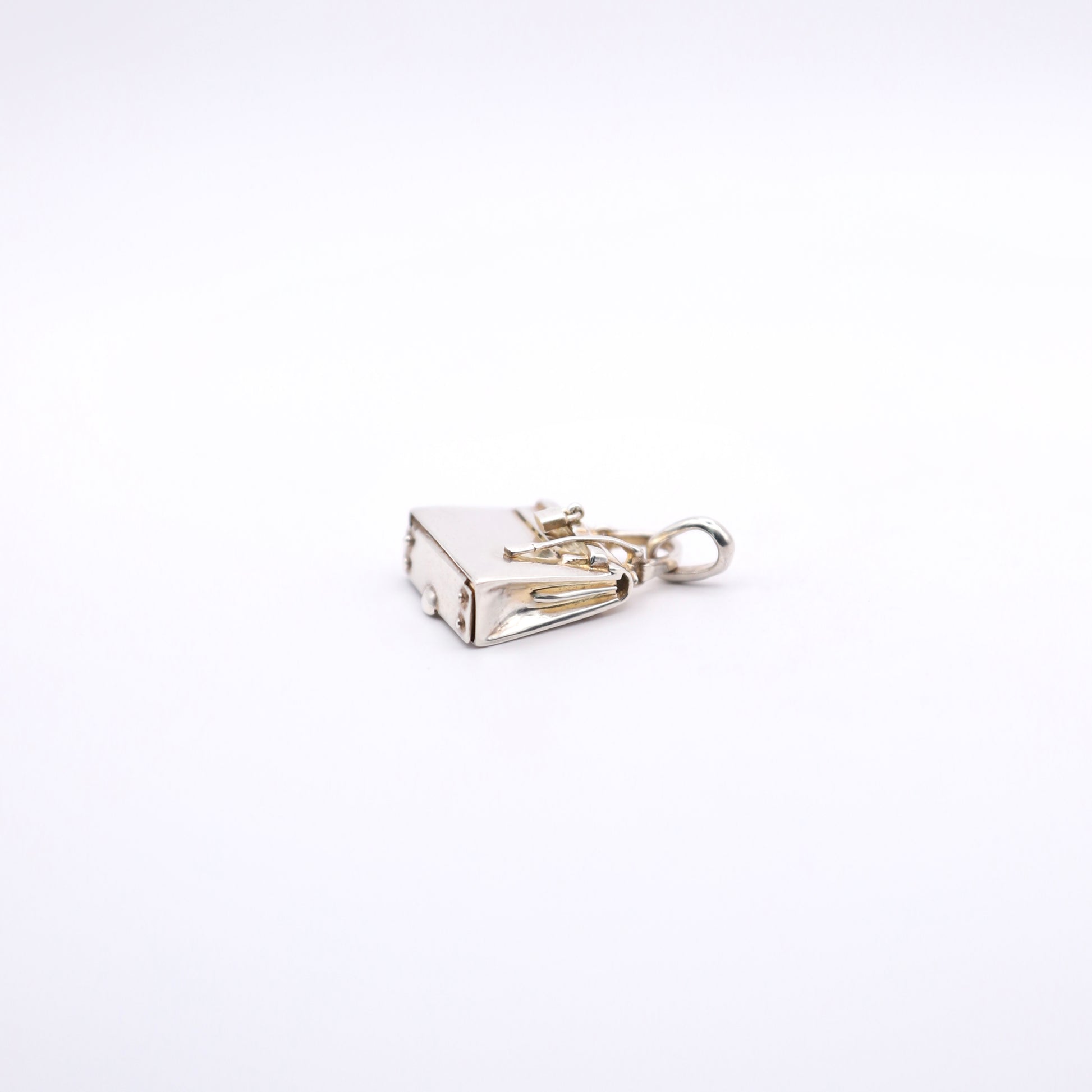 Hermes S925 Silver Kelly Bag Motif Pendant Top，right side