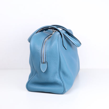 Hermes｜ Victoria 35 Handbag Taurillon Clemence Blue Jean 2007