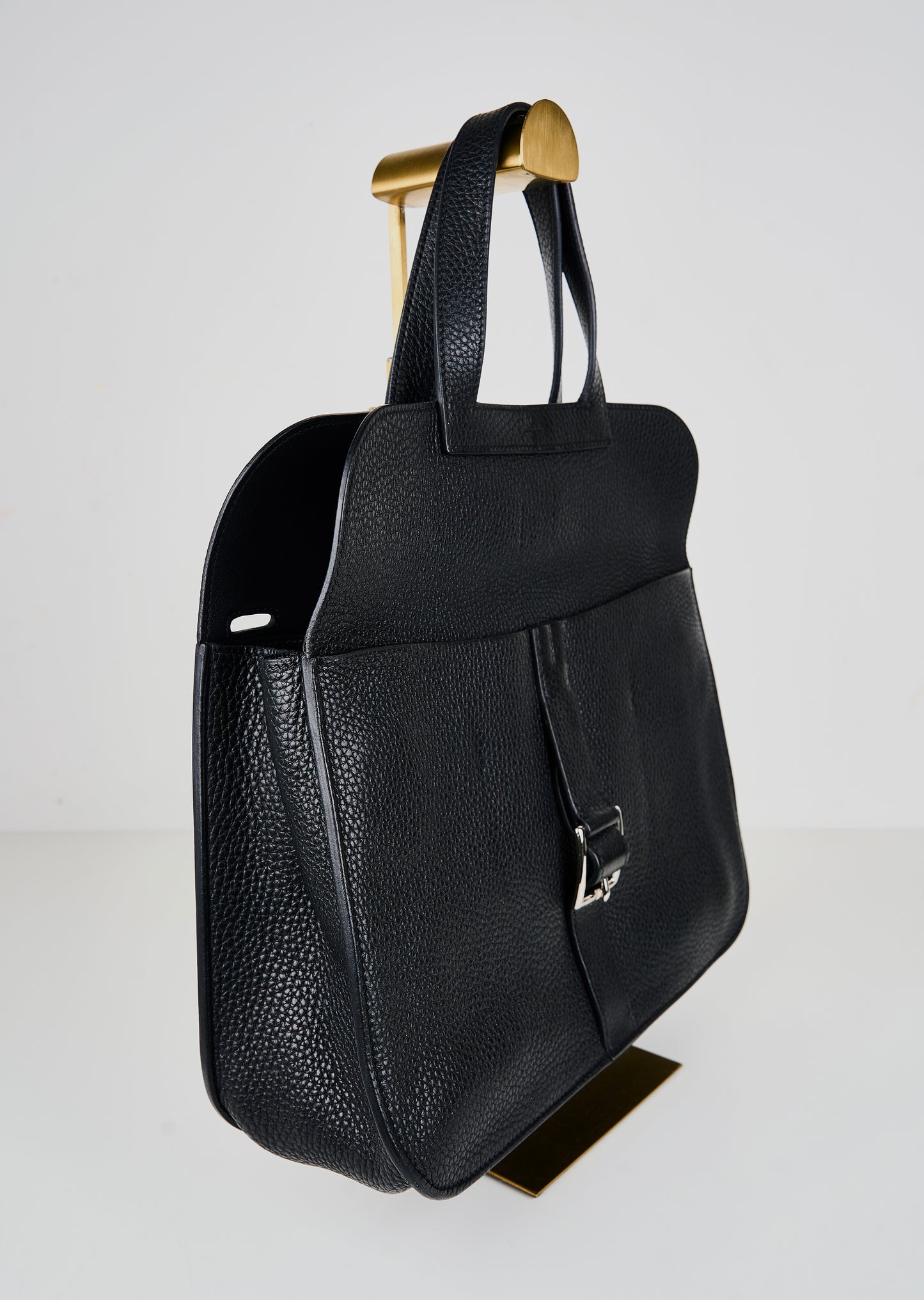 Hermes｜ Halzan 31 Black Taurillon Clemence 5 way handbag  C 2018