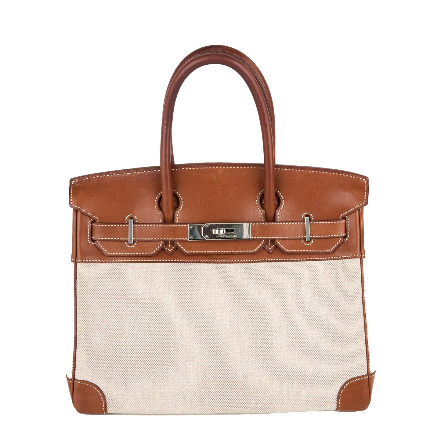 Hermes｜Birkin 30 Handbag  Barenia/Toile Faubourg Canvas 2003