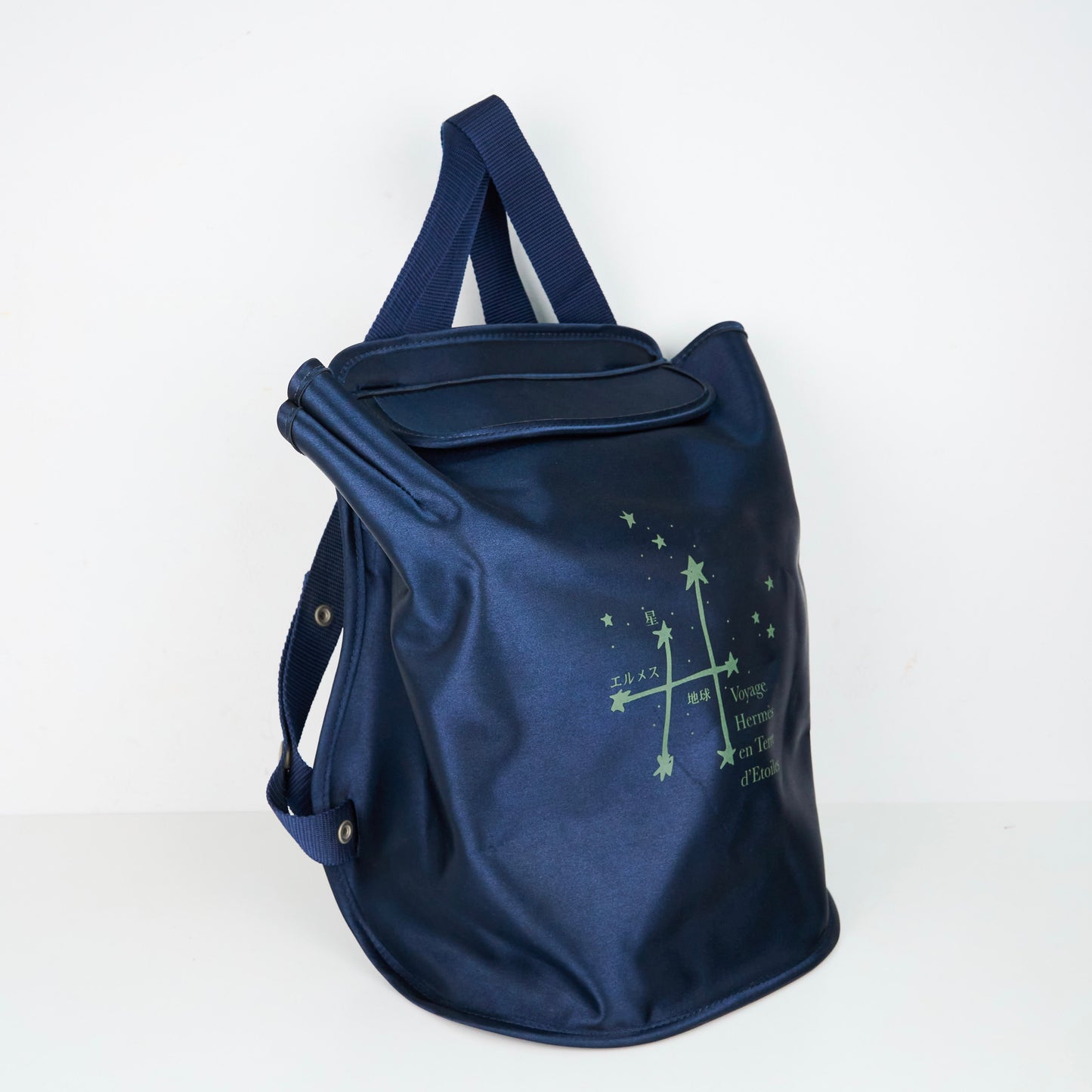 Hermes｜2000  Exhibition Japan Limited'Voyage en Terre D'etoiles' Backpack Navy