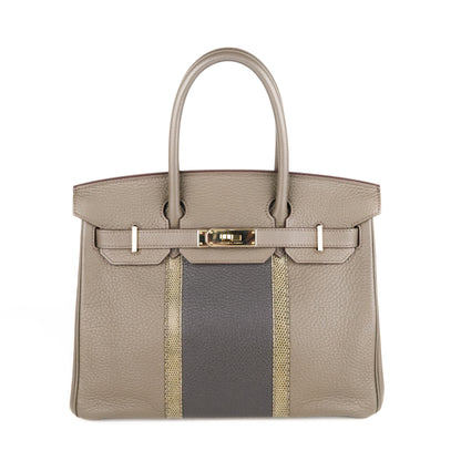 Hermes｜Birkin 30 Club Togo/Lizard  Etain/Graphite/Vert Olive  2011