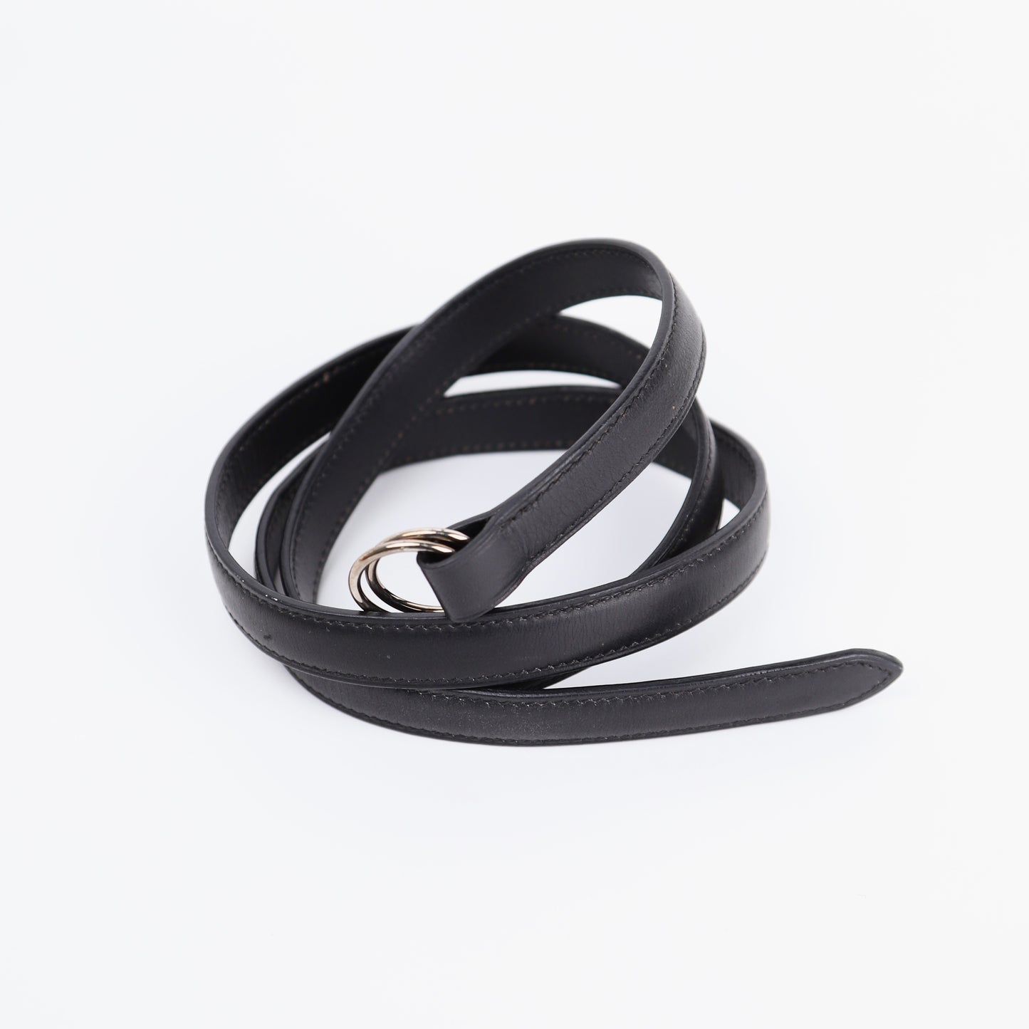Hermes Pochette Green Belt Bag in Black Barenia 2000, strap