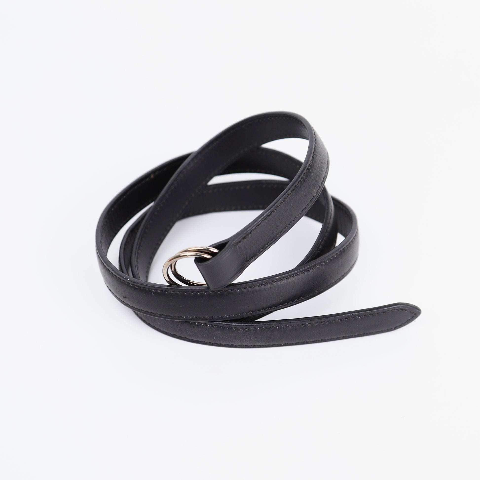 Hermes Pochette Green Belt Bag in Black Barenia 2000, strap