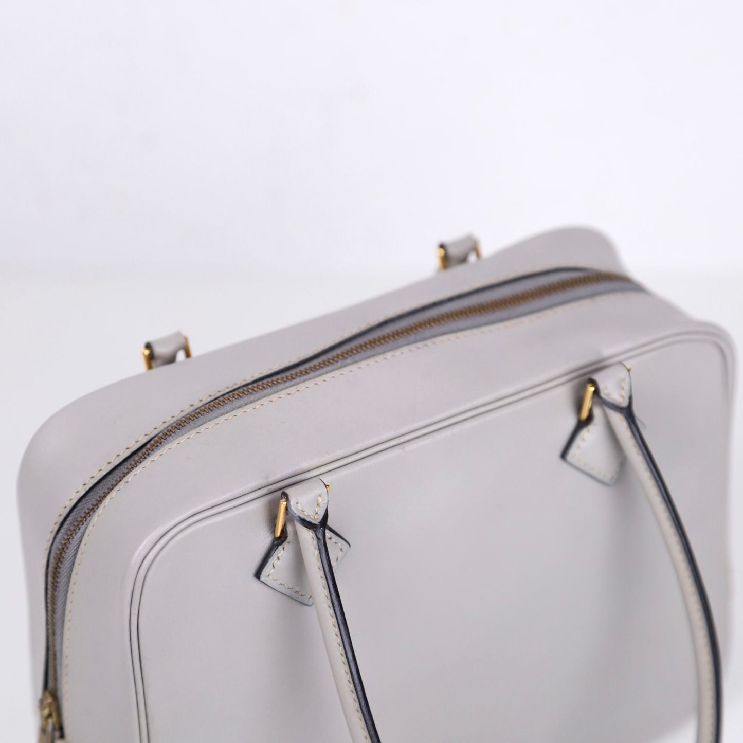 Hermes｜ Plume Mini  Handbag Plume 20 Box Calf Gris Perle 2011