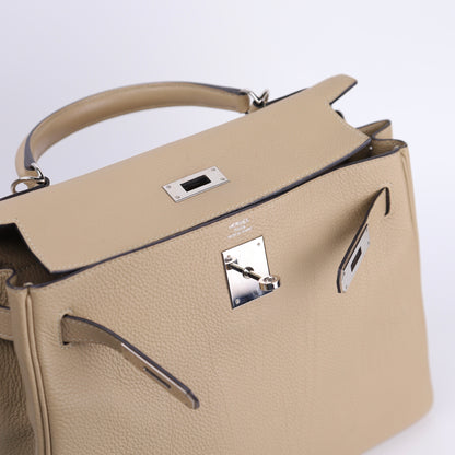 Hermes Kelly 28 Handbag in Togo Trench 2017，logo，hardware