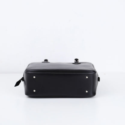 Hermes Plume Mini  Handbag in Box Calf Black 2002, bottom