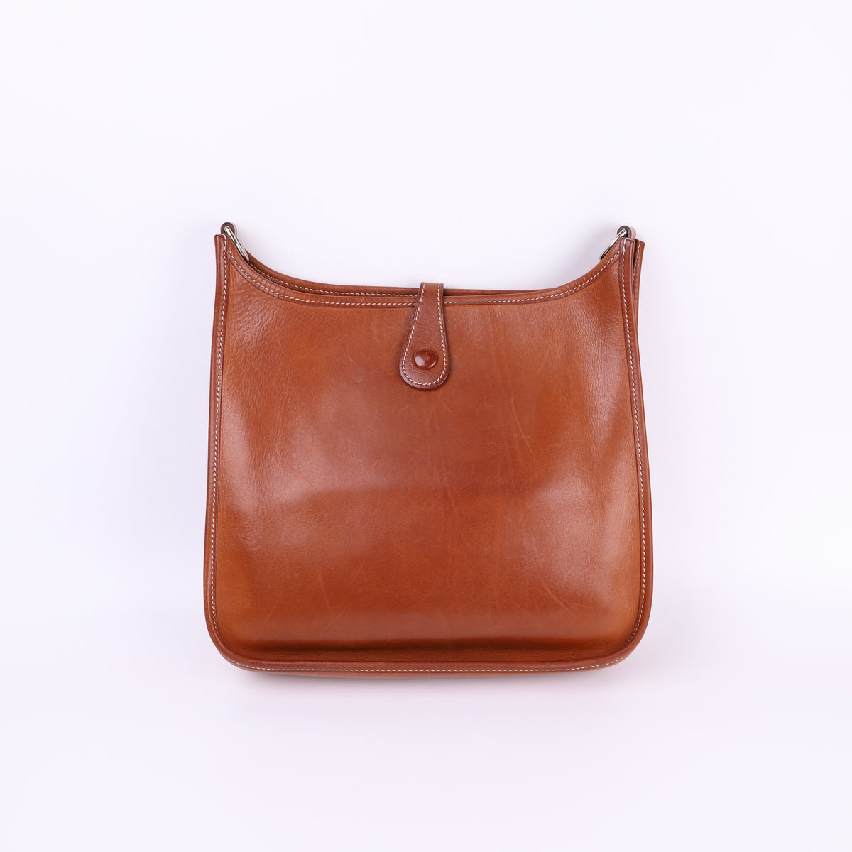 Hermes Evelyne PM in Barenia Fauve 2000 PHW, back view