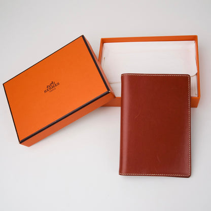 Hemres| Journal Case Passport Cover Brique Box Calf 1998